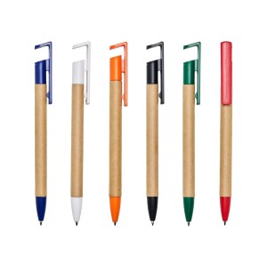 CANECA ECOLÓGICA COM SUPORTE PARA CELULAR PERSONALIZADA PAPELÃO   GRAVAÇÃO UV Manual TINTA DA CANETA: AZUL