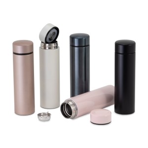 Garrafa Térmica 500ml Cilíndrica Personalizada Inox    Personalizada no laser Em caso de compra unitária ou abaixo de 10 unidades, consulte um vendedor